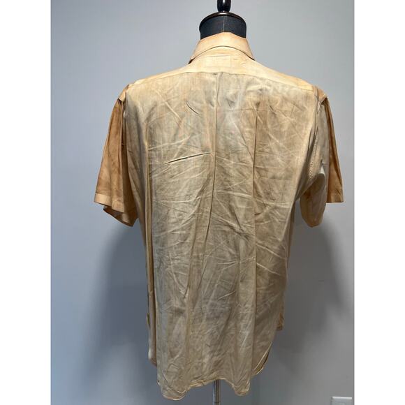 Vintage Creighton USN Regulation Uniform Button Up Shirt Short Sleeve Large JL - Picture 6 of 11